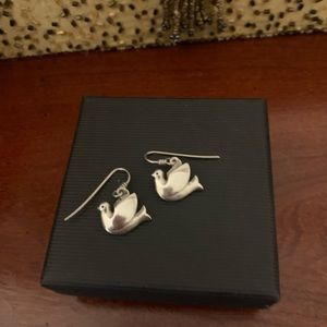 James Avery retired silver dove earrings